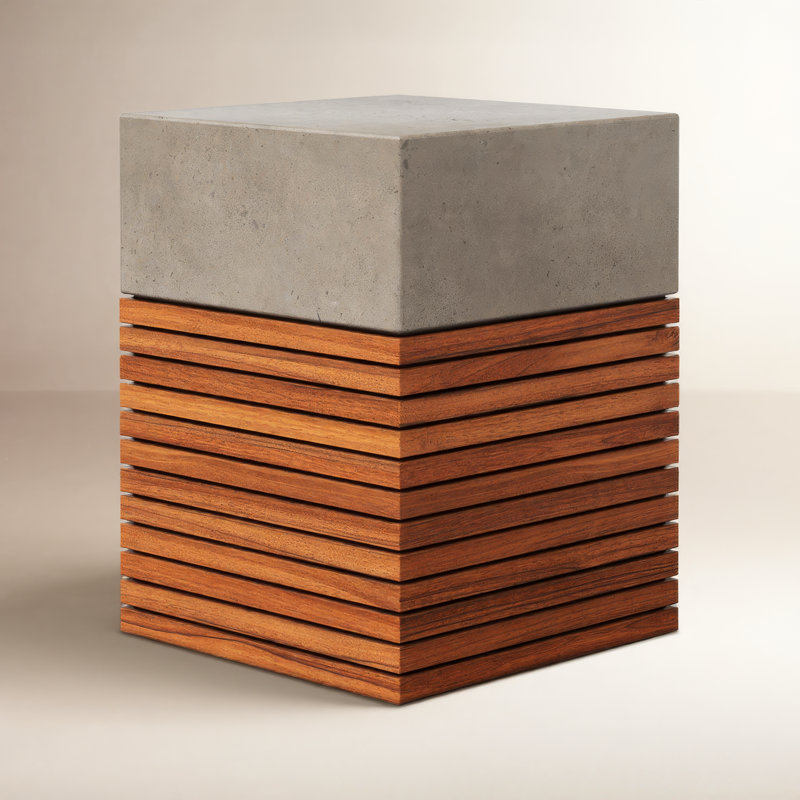 Aranda Garden Stool, Concrete