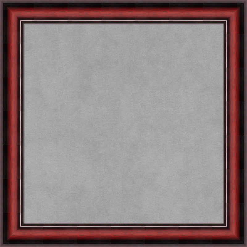 Rubino Cherry Scoop Framed Magnetic Organization Board, 19" H x 19" W