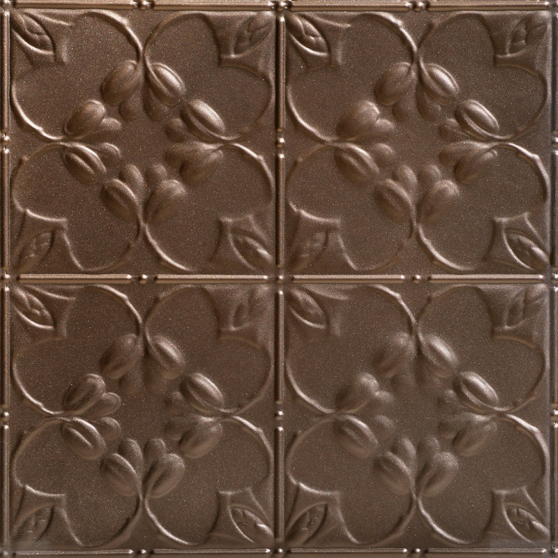 Tuile de plafond cloutée en étain lilas 2 pi x 2 pi, Bronze
