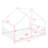 Metal House Bed Frame with Classic Roof Design-908336431