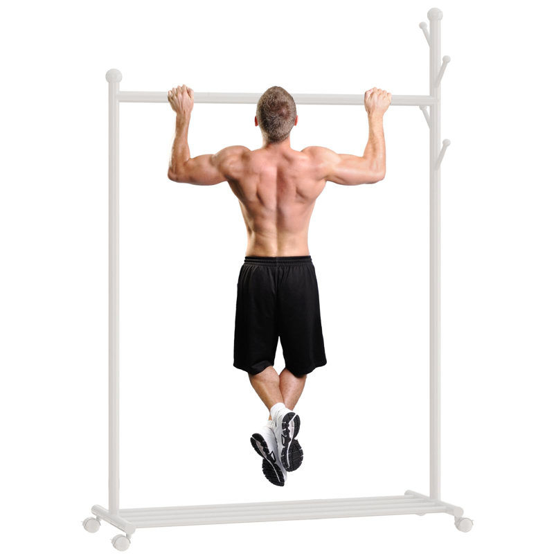 105cm Rolling Clothing Rack, White