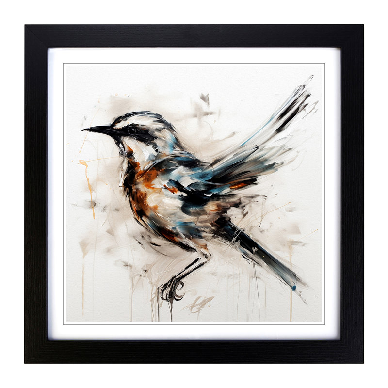 Single Picture Frame Print on Wood, Black