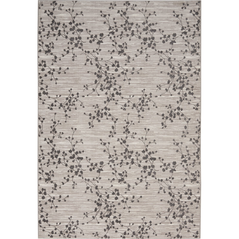 Tapis gris Yaziel, Rectangle 5 pi 3 po x 7 pi 3 po