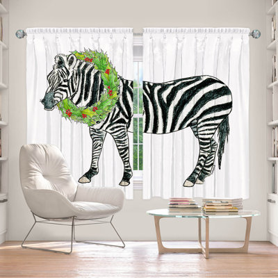 Paire de rideaux occultant en polyester Abreanna