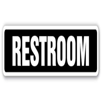 Restroom Sign Bathroom Powder Room Latrine