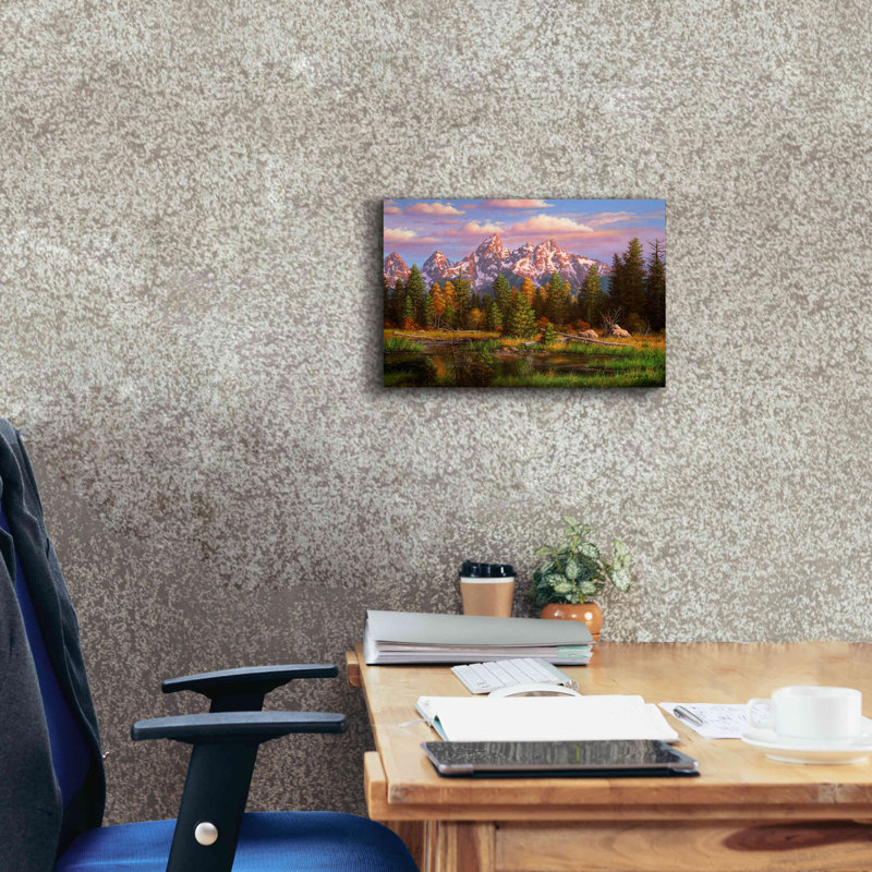 «Harmonious Retreat» par R. Hed, art mural sur toile, H 12 po x l 18 po x P 0,75 po