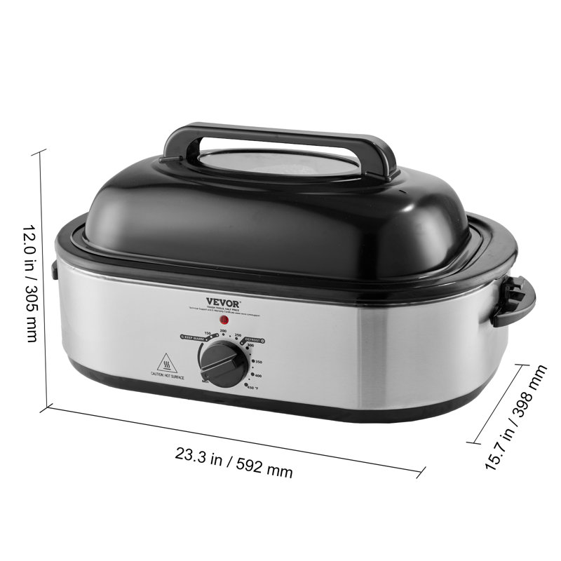 VEVOR 22 Qt. Electric Roaster Oven, Silver
