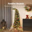 5 ft. Pre-Lit Slim Artificial Christmas Tree with Bent Top, 100 Warm White LED Lights, 8 Lighting Modes and Metal Stand, Green