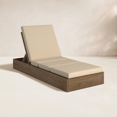 Fatima 28" Eucalyptus Patio Chaise Lounge