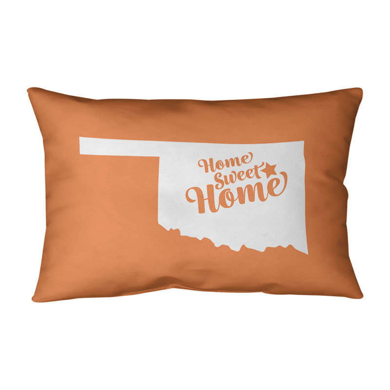 Coussin lombaire en pierre doux home, Tulsa, Orange, Polyester sergé
