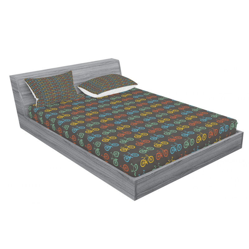 Microfiber Sheet Set, Full/Double Sheet Set+Fitted Sheet+2 Pillowcases