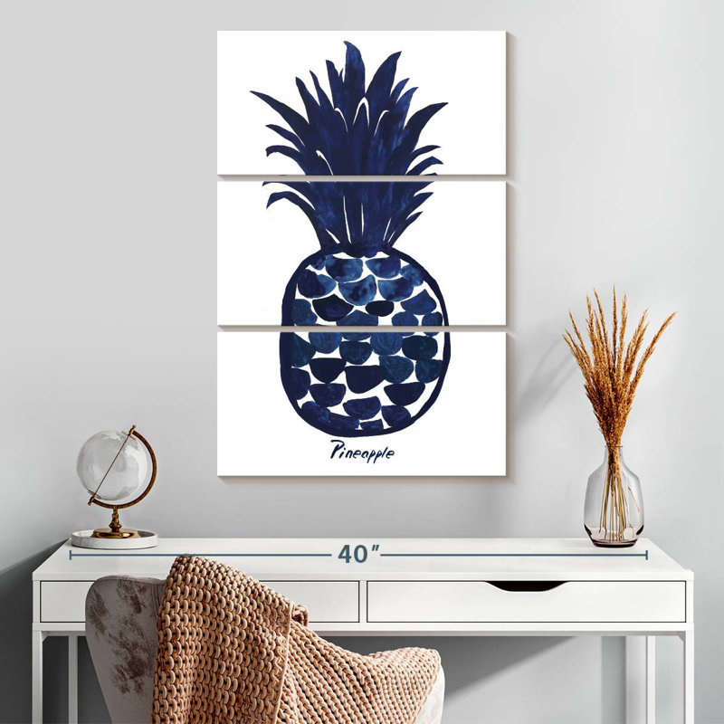 Ananas indigo Yarlin, H 32 po x l 20 po