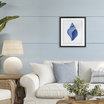 Chinoiserie Conch Shell Framed Print Under Glass, design by Courtney Prahl