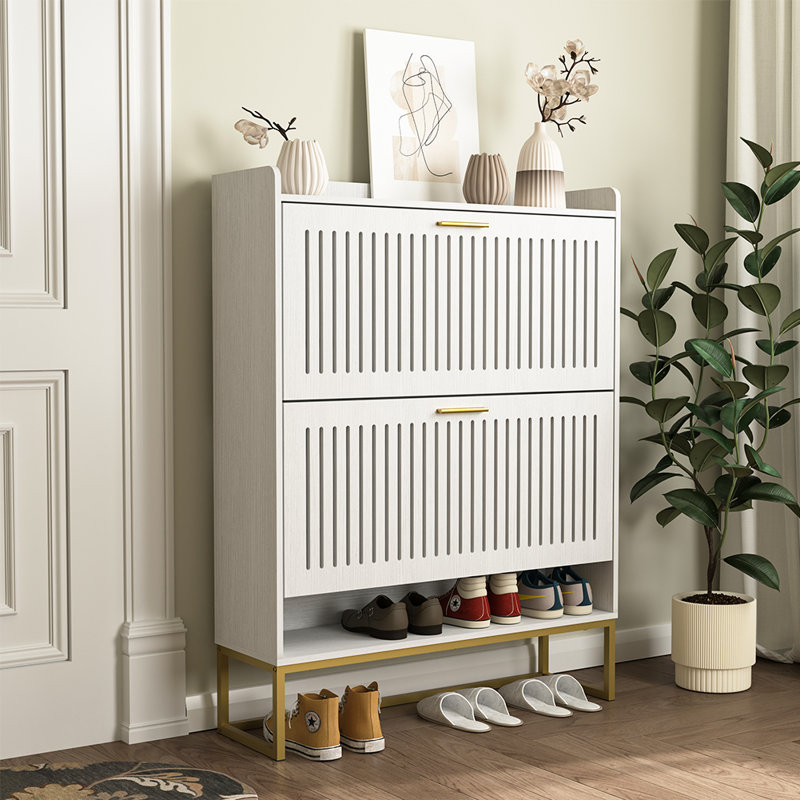 Armoire de rangement pour chaussures 20 paires avec tablettes réglables