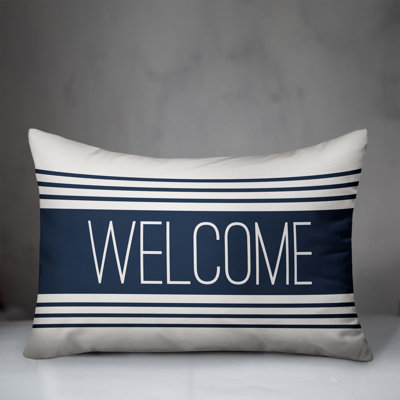Textual Outdoor Throw Pillow