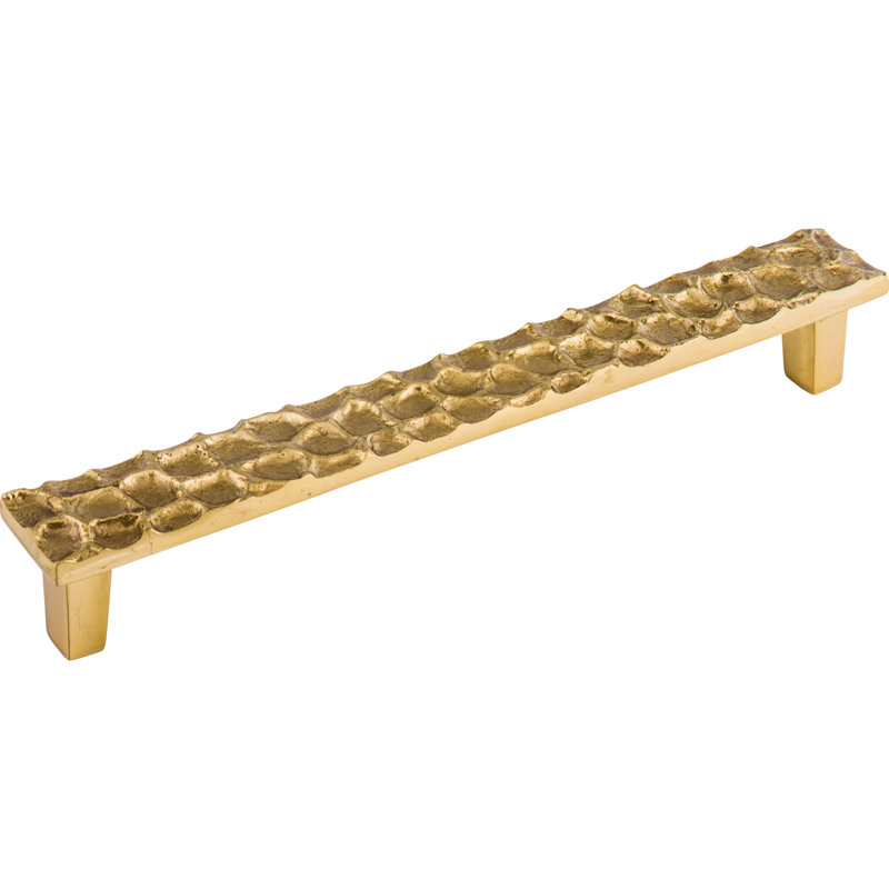 Cobblestone Bar Pull, Polished Brass, 7 9/16" Center to Center
