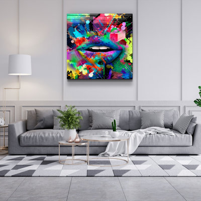 Superbe peinture décorative en verre trempé de 19,7 po x 19,7 po | 100% verre trempé, épaisseur: 0,16 pouce | Impression UV pour des couleurs éclatantes | Parfait pour la décoration intérieure, le salon ou le bureau