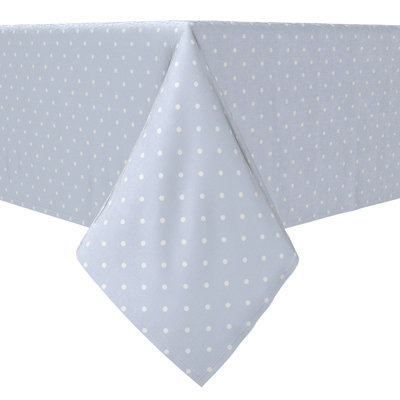 Rectangular Polka Dots Cotton Twill Tablecloth