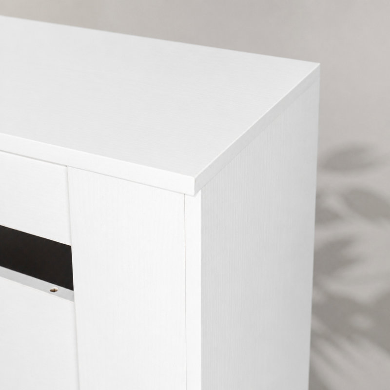 Table de salle à manger multifonctionnelle extensible, White
