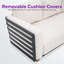 Canapé d'extérieur 88,2 po en aluminium thermolaqué avec coussins de siège de 8,7 po