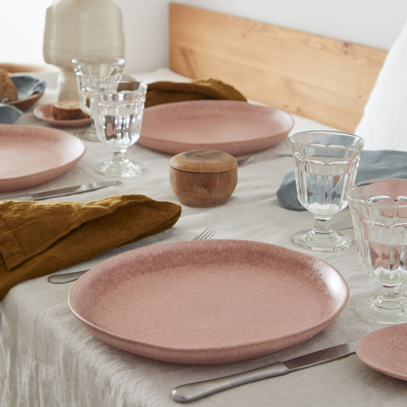 Livia Stoneware Salad/Dessert Plate, Mauve Rose
