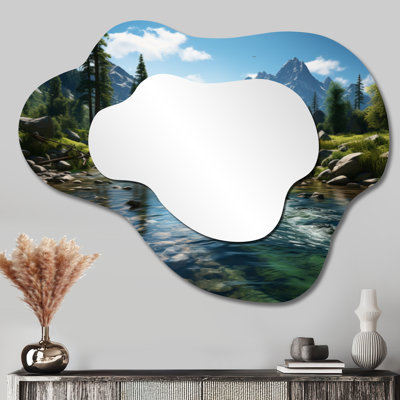 Miroir mural Mountain Lodge - USA Yosemite National Park Landscape III, impression sur métal