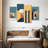 Abstract Structures - 4 Piece Wrapped Canvas Print-1307703287