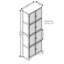 Armoire de rangement haute 72,4 "avec 8 portes et 4 tablettes
