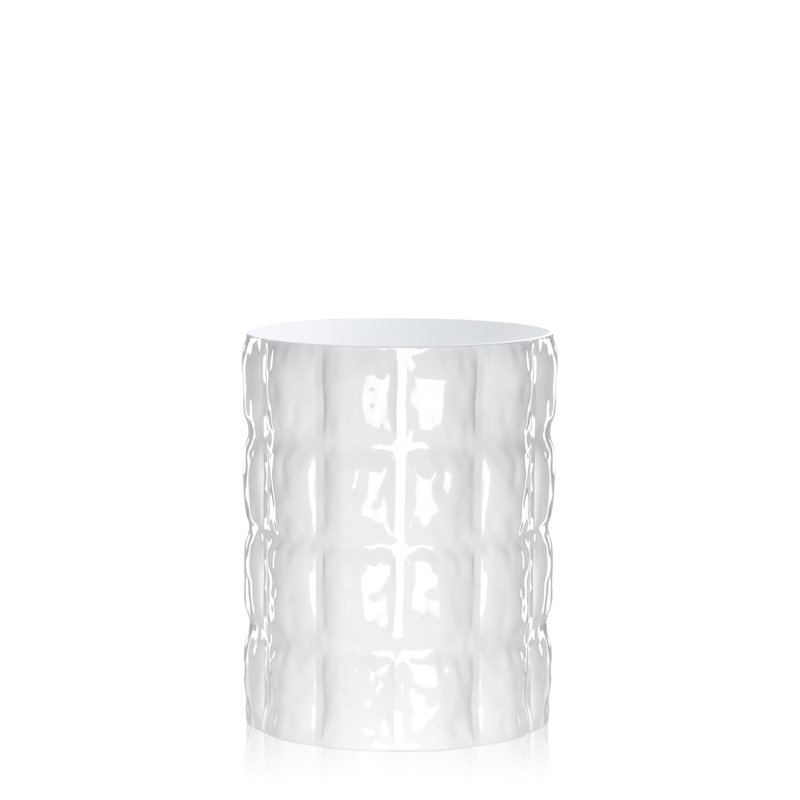 Vase matelassé, Blanc lustré