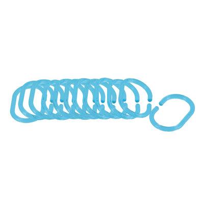 Solid Plastic Shower Curtain Hooks Rings