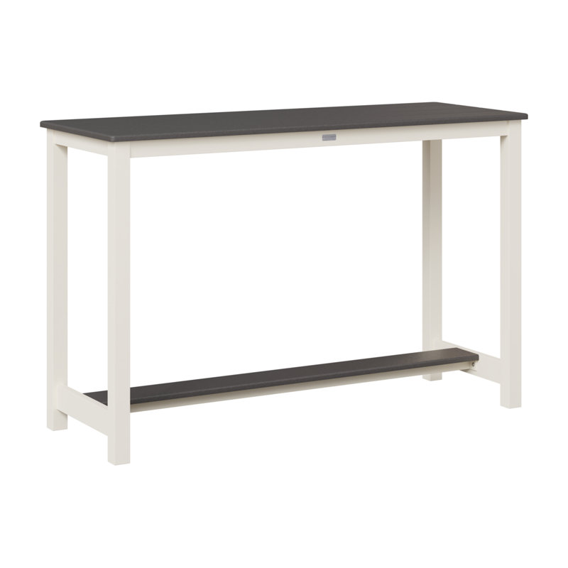 Berlin Gardens Balcony Aluminum Counter Height Table, Smoke Gray, 38.5" H x 60" W x 22" D