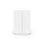 Armoire de rangement blanche moderne ultrabrillante 2 portes Modena