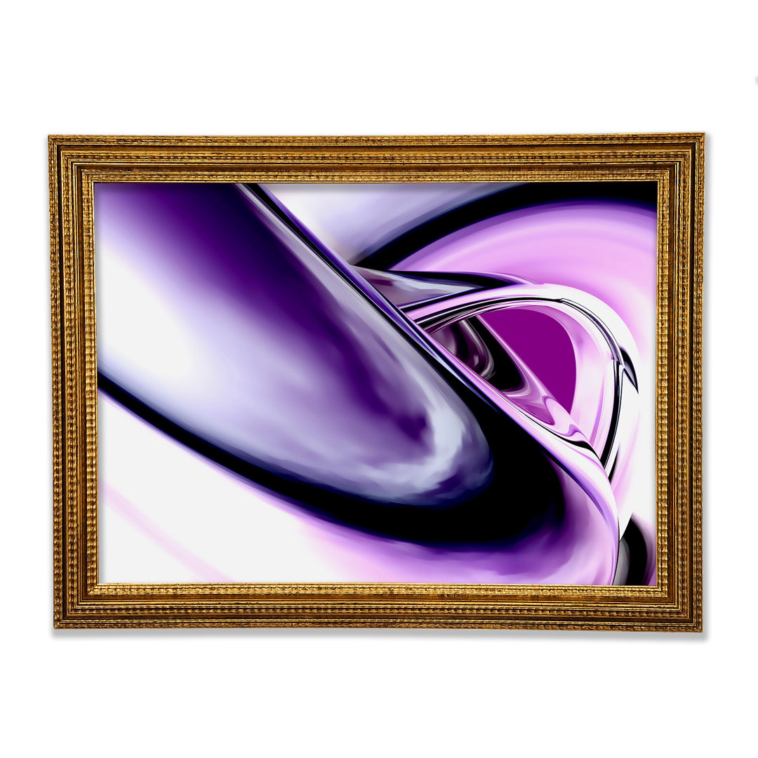 Gerahmtes Wandbild Purple Time Tunnel