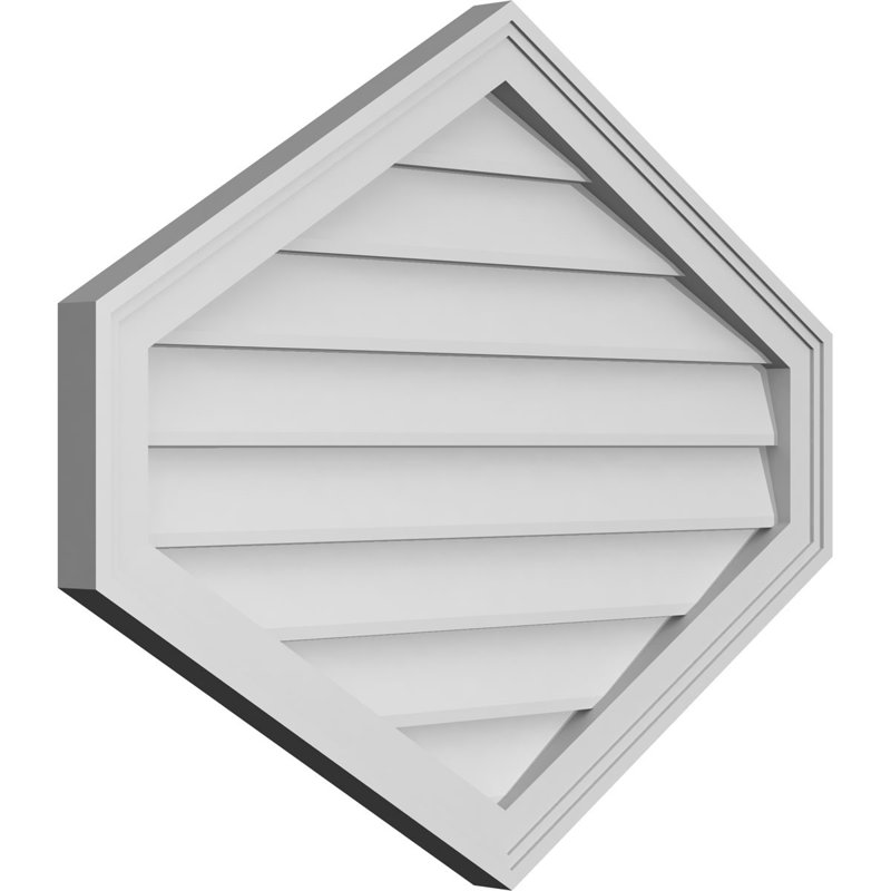 Ventilé vertical à pignon vertical 7/12 po, H 26 po x l 32 po x P 1,5 po