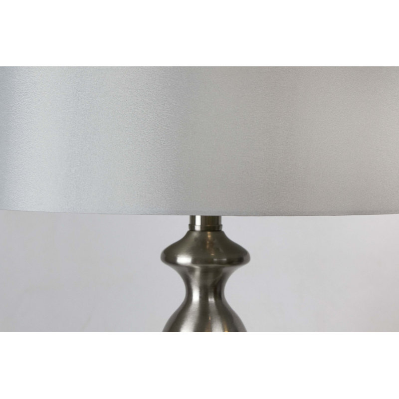 Ensemble de lampes de table Pennsylvania, Nickel brossé, Gris moyen