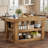 55" Kitchen Island With Power Outlets, Extra Large Work Surface, 3-tier Farmhouse Wooden Stationary Island Table With Storage Shelf For Kitchen Dining Room-1319138880
