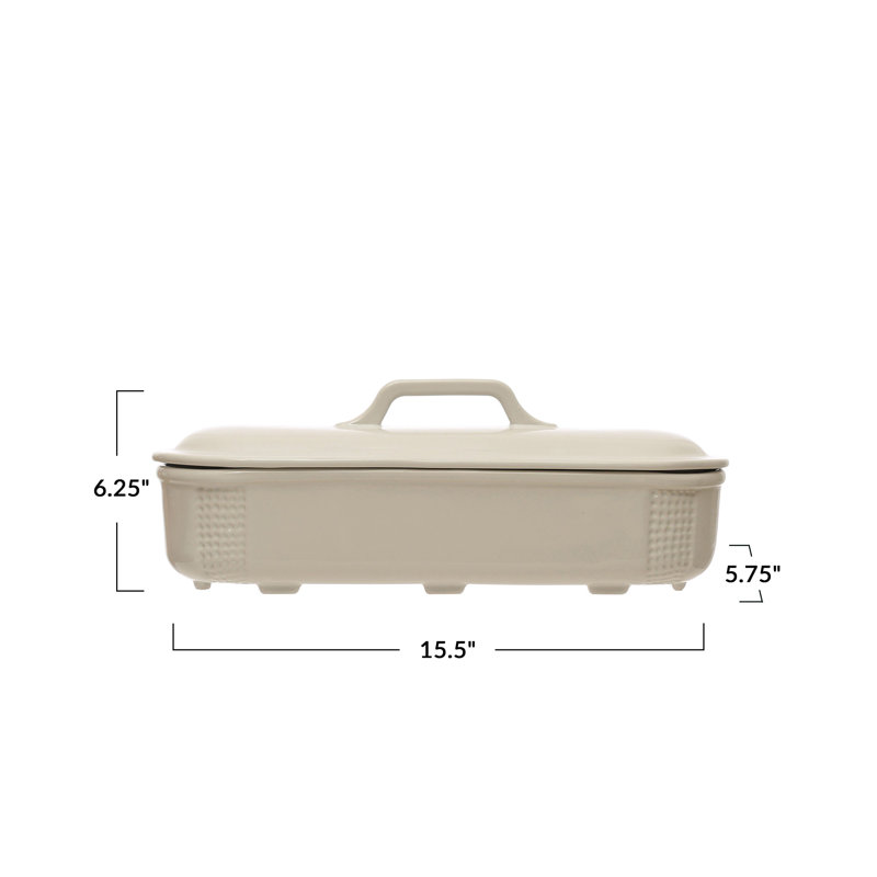 Creative Co-Op Backyard Farmer Oval Stoneware Ramekin Bakeware