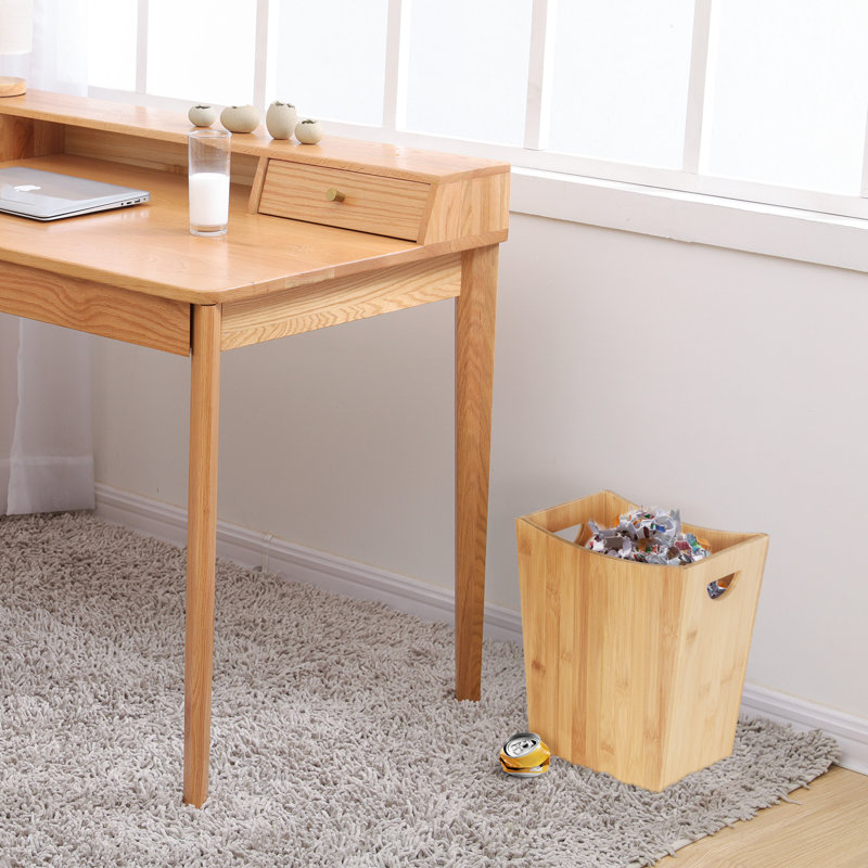 Poubelle ouverte en bois manufacturé 2 gallons, Naturel