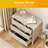 3-Piece Drawer Dresser Set,Beige