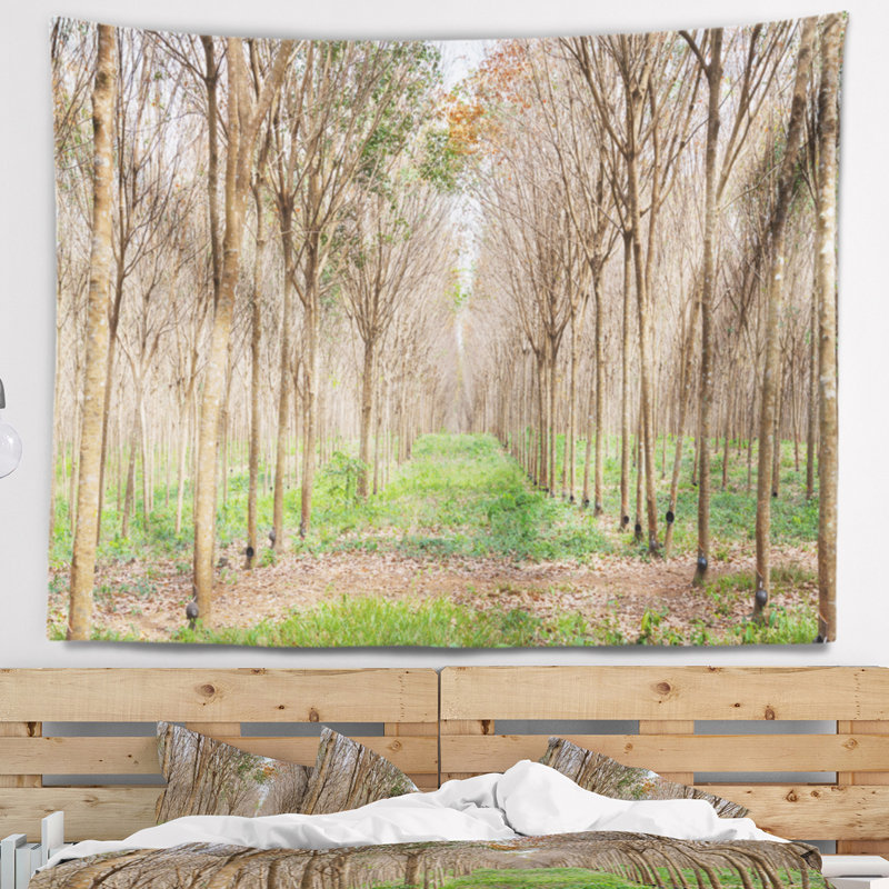 Magnifique tapisserie forêt moderne, H 50 po x l 60 po
