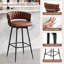 Tabouret de comptoir pivotant moderne avec design tissé-2006566760-2006566763