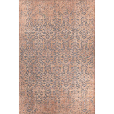 Tapis brun à motif tissé rétro