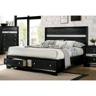1pc lit grand contemporain noir 1pc