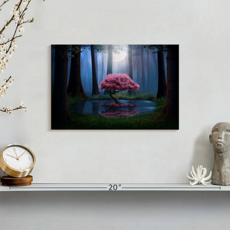 Kelan Enchanted Pink Tree, 8" H x 12" W