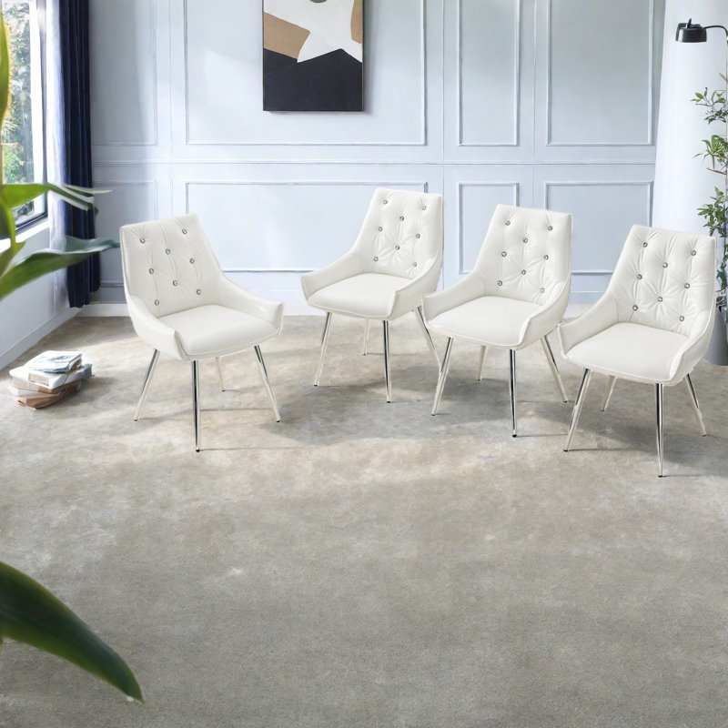 Modern Pu Leather Accent Chairs, Crocodile Pattern, Diamond Back, Versatile For Home And Office