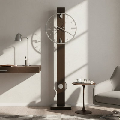 Halo 80" Solid Wood Floor Clock