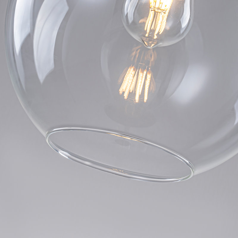 Luminaire suspendu 1 lumière moderne mat noir à intensité variable