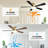 Vaczon 52" Smart Flush Mount LED Ceiling Fan with Remote & App, Low Profile Ceiling Fan with 3CCT Dimmable Light, Whisper-Quiet DC Motor, Double-Sided Blades-128930827