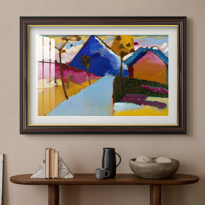 Rue Kochel Straight, 1909 - Wassily Kandinsky - Estampe encadrée sur mesure, 16x22 INNER SIZE, Framed Print with Mat
