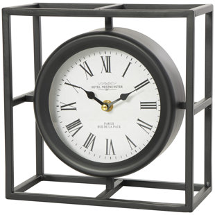 Engravable Boxed Quartz Desk Clock and Thermometer